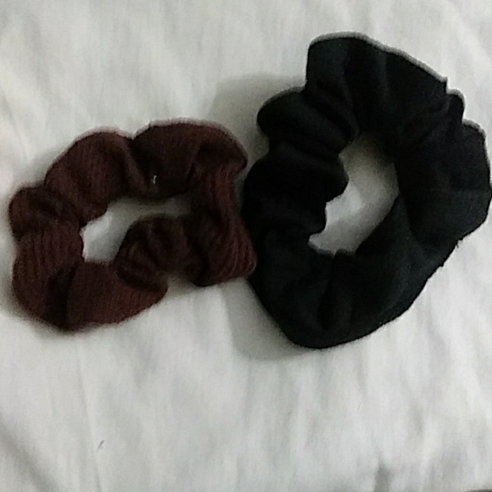 Brown black PK scrunchies $1